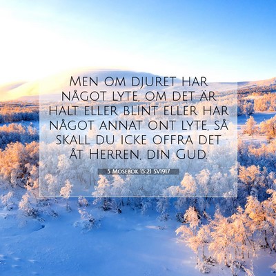 5 Mosebok 15:21 SV1917 Bild av bibelvers
