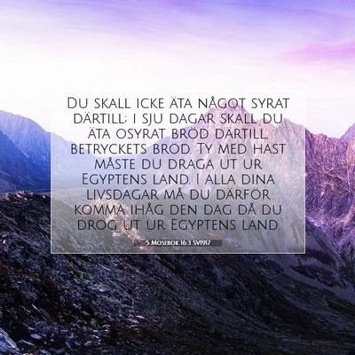 5 Mosebok 16:3 Bibelvers Förklarad
