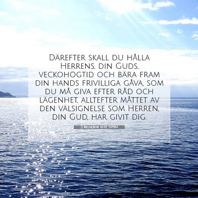 5 Mosebok 16:10 Bibelvers Förklarad