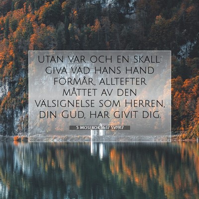 5 Mosebok 16:17 Bibelvers Förklarad