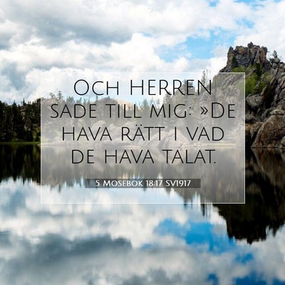 5 Mosebok 18:17 SV1917 Bild av bibelvers