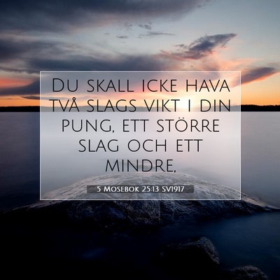 5 Mosebok 25:13 SV1917 Bild av bibelvers