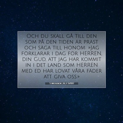 5 Mosebok 26:3 Bibelvers Förklarad