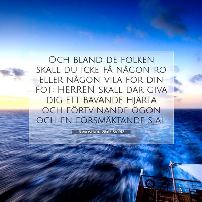 5 Mosebok 28:65 SV1917 Bild av bibelvers