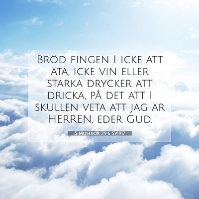 5 Mosebok 29:6 Bibelvers Förklarad