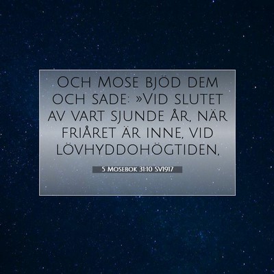 5 Mosebok 31:10 Bibelvers Förklarad
