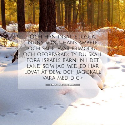 5 Mosebok 31:23 SV1917 Bild av bibelvers