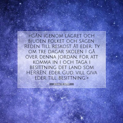 Josua 1:11 Bibelvers Förklarad