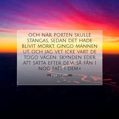 Josua 2:5 SV1917 Bild av bibelvers