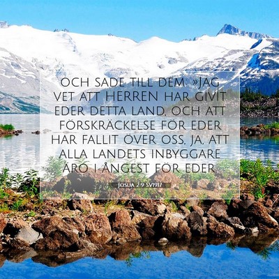 Josua 2:9 SV1917 Bild av bibelvers