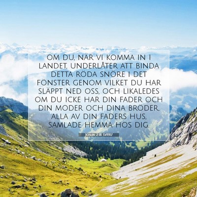 Josua 2:18 SV1917 Bild av bibelvers