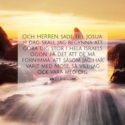 Josua 3:7 SV1917 Bild av bibelvers