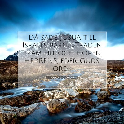 Josua 3:9 Bibelvers Förklarad