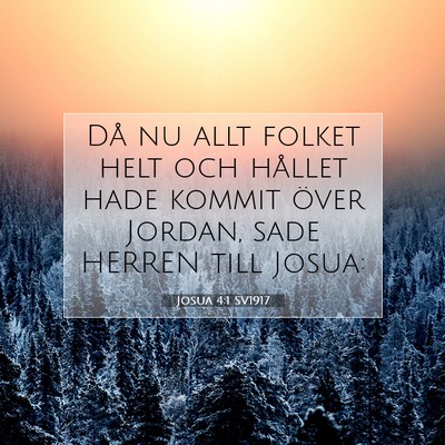 Josua 4:1 SV1917 Bild av bibelvers