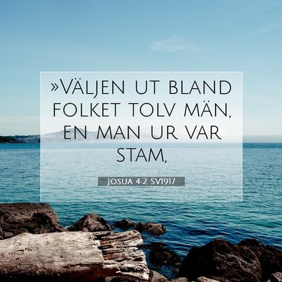 Josua 4:2 SV1917 Bild av bibelvers