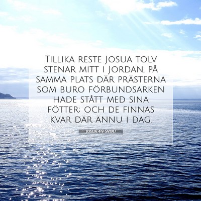 Josua 4:9 SV1917 Bild av bibelvers