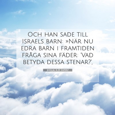 Josua 4:21 SV1917 Bild av bibelvers