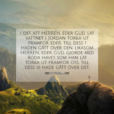 Josua 4:23 SV1917 Bild av bibelvers