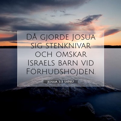 Josua 5:3 SV1917 Bild av bibelvers
