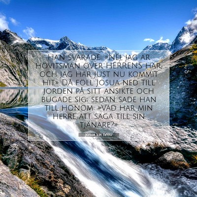 Josua 5:14 SV1917 Bild av bibelvers