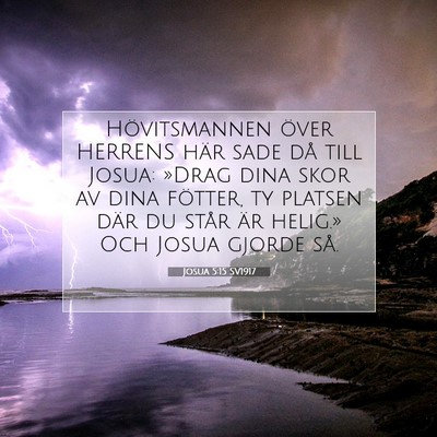 Josua 5:15 SV1917 Bild av bibelvers