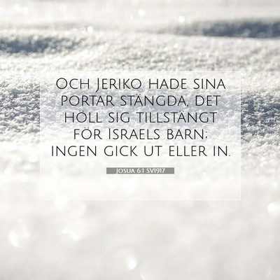Josua 6:1 SV1917 Bild av bibelvers