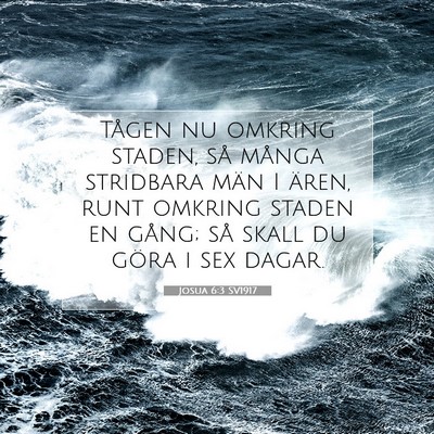Josua 6:3 SV1917 Bild av bibelvers