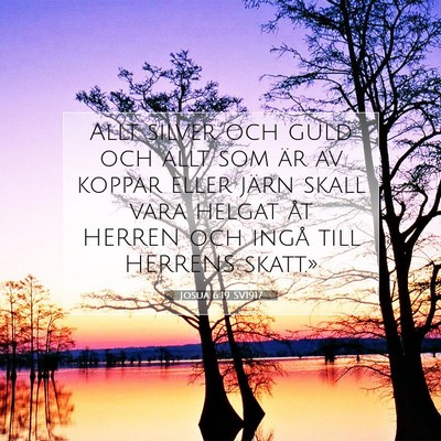 Josua 6:19 SV1917 Bild av bibelvers