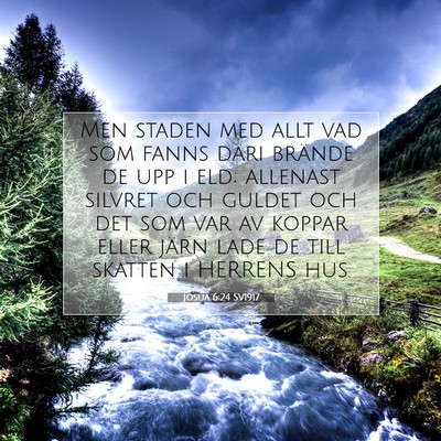 Josua 6:24 SV1917 Bild av bibelvers