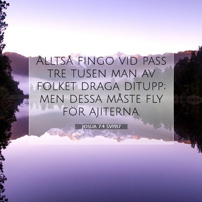 Josua 7:4 SV1917 Bild av bibelvers