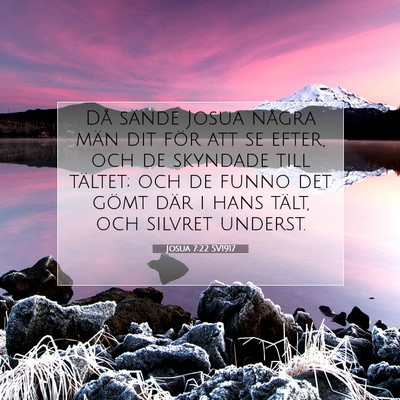 Josua 7:22 SV1917 Bild av bibelvers