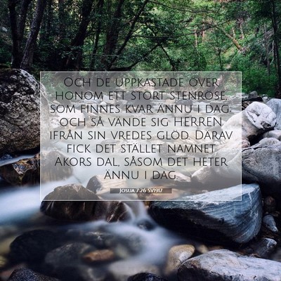 Josua 7:26 SV1917 Bild av bibelvers