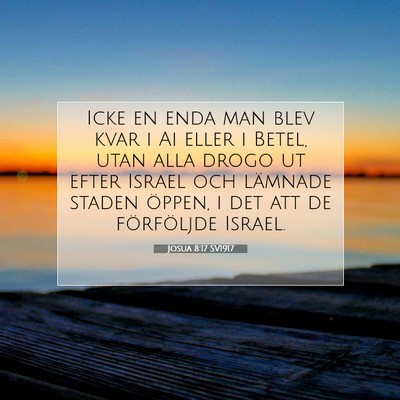 Josua 8:17 SV1917 Bild av bibelvers