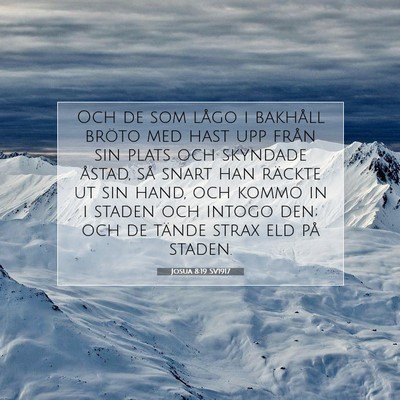 Josua 8:19 SV1917 Bild av bibelvers