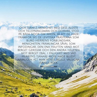 Josua 8:33 SV1917 Bild av bibelvers