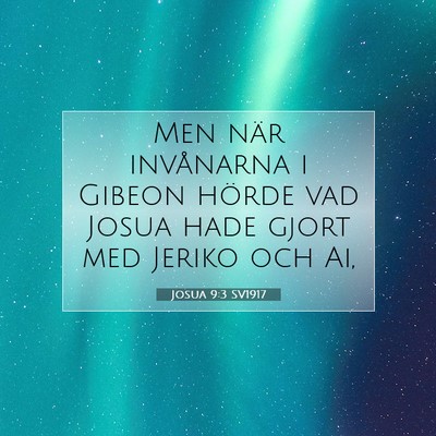 Josua 9:3 SV1917 Bild av bibelvers