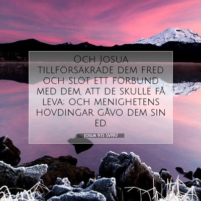 Josua 9:15 SV1917 Bild av bibelvers