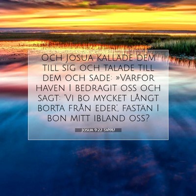 Josua 9:22 SV1917 Bild av bibelvers