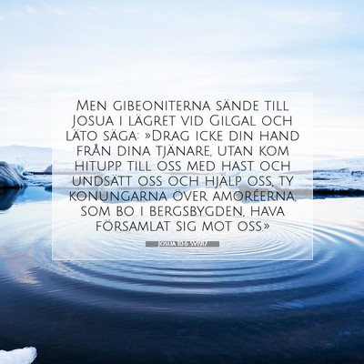 Josua 10:6 SV1917 Bild av bibelvers