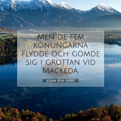 Josua 10:16 SV1917 Bild av bibelvers