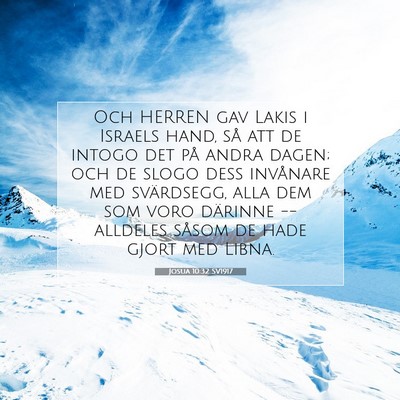Josua 10:32 SV1917 Bild av bibelvers