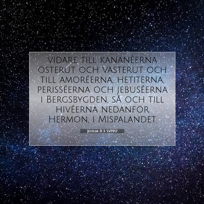 Josua 11:3 SV1917 Bild av bibelvers
