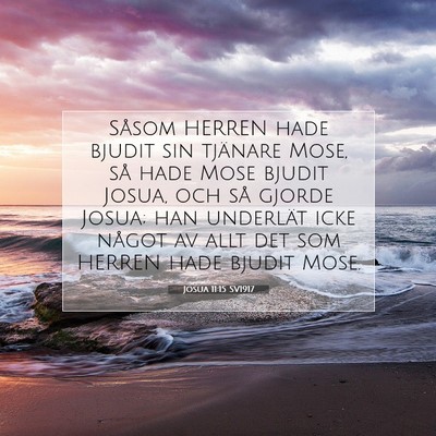 Josua 11:15 SV1917 Bild av bibelvers