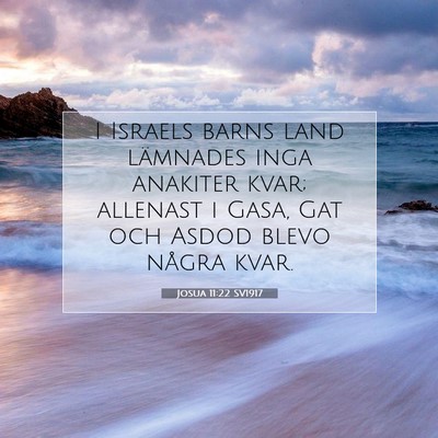 Josua 11:22 SV1917 Bild av bibelvers