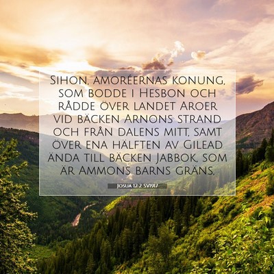 Josua 12:2 SV1917 Bild av bibelvers