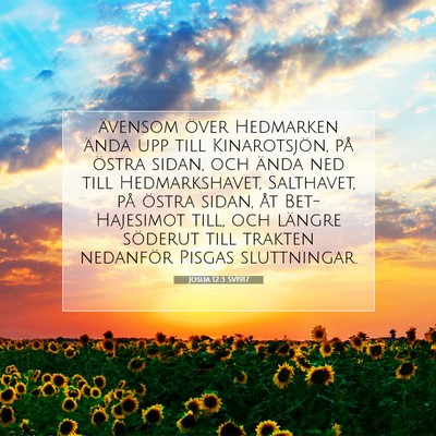 Josua 12:3 SV1917 Bild av bibelvers