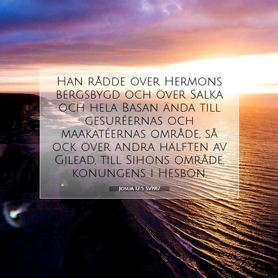 Josua 12:5 SV1917 Bild av bibelvers