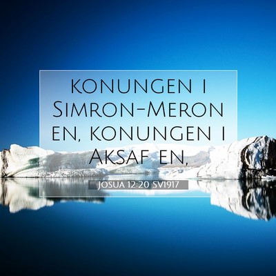 Josua 12:20 SV1917 Bild av bibelvers