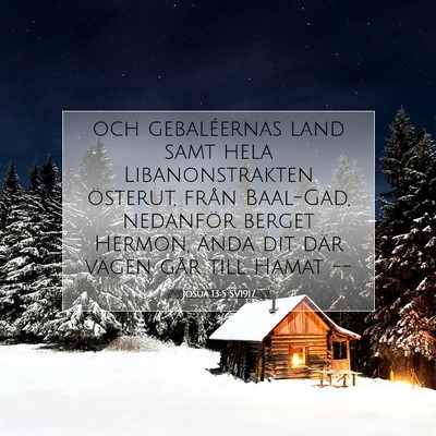 Josua 13:5 SV1917 Bild av bibelvers