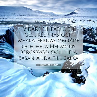 Josua 13:11 SV1917 Bild av bibelvers